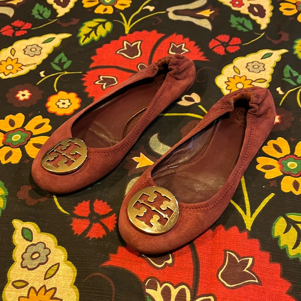 Tory Burch suede flats. 8.5
